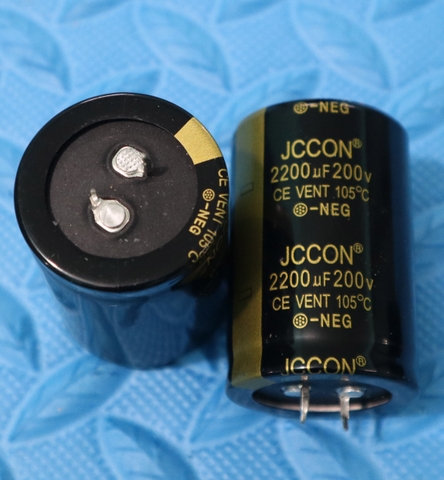 Tụ Amply JCCON 2200uF/200V Với Kích Thước 5 X 3.5 Chất Lượng Cao - 1 Cái