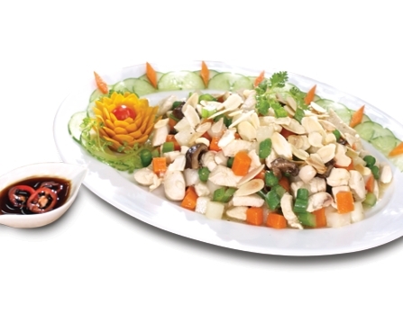 Gà đông tảo xào hạnh nhân món ngon ngày tết