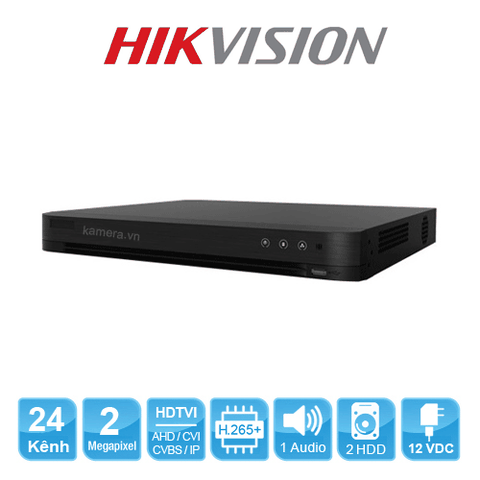 Đầu ghi hình 16/24/32 kênh  HIK visiom DS-7224HGHI-K2 Turbo HD 3.0 DVR  ( vỏ sắt )