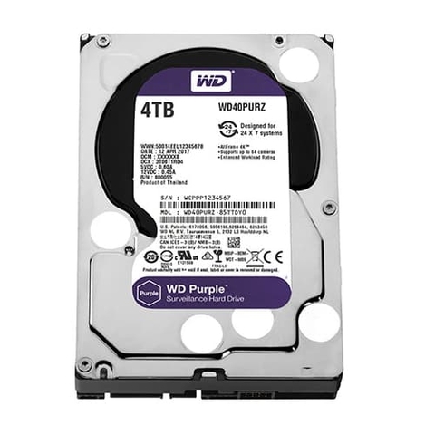 HDD 4TB tím WD purple chuyên dụng camera