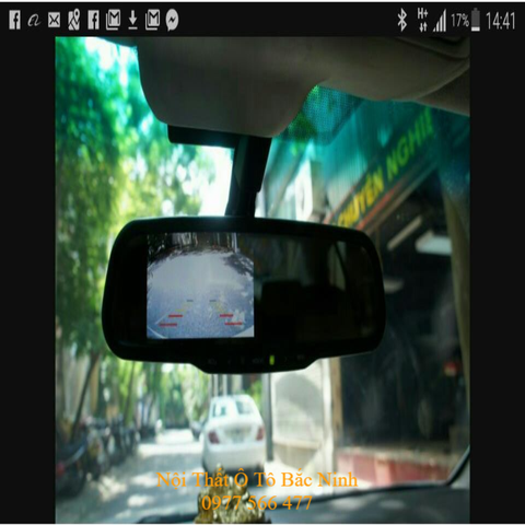 Màn hình ốp gương 2 in 1 . Camera lùi + Camera hành trình