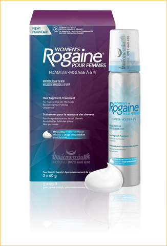 Thuốc mọc tóc Minoxidil 5% dạng bọt Rogaine cho Nữ