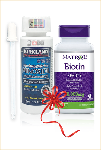 Combo Thuốc mọc râu Minoxidil 5% dạng lỏng + Biotin
