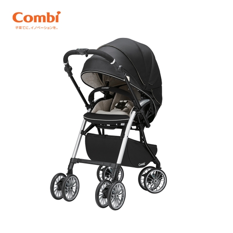 Xe đẩy Combi Umbretta 4 bánh quay tự động Premium New black