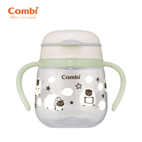 Bình nước Combi LakuMug bước 5 Glow dung tích 240ml Cừu trắng