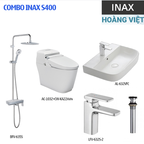 Combo INAX AC-1032 + CW-KA22AVN +  AL-632VFC + LFV-632S-2 + BFV-635S + 0014068-WC