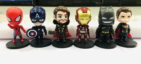 Phụ kiện trang trí bánh - Bộ 6 siêu anh hùng Avengers
