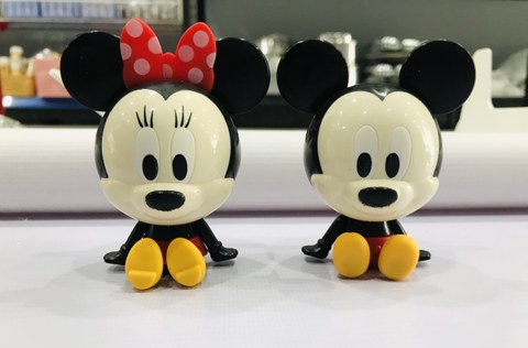 Phụ kiện trang trí bánh - Set mô hình chuột mickey + minnie