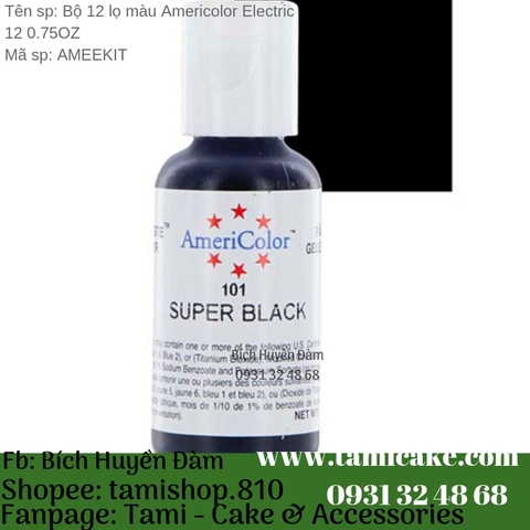 Màu AmeriColor Super Black 4.5oz