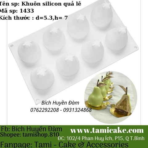 Khuôn silicon quả lê 1433