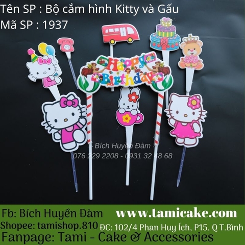 Bộ que cắm hình Hello Kitty