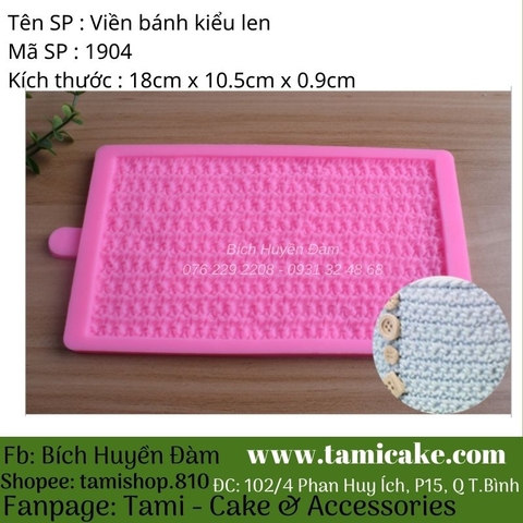 Viền bánh silicon kiểu len 1904