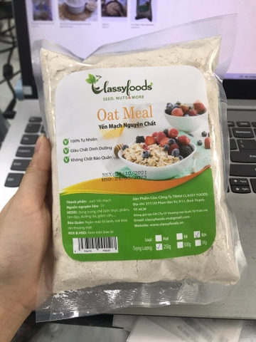 Bột yến mạch nguyên chất Classyfoods (250gram)