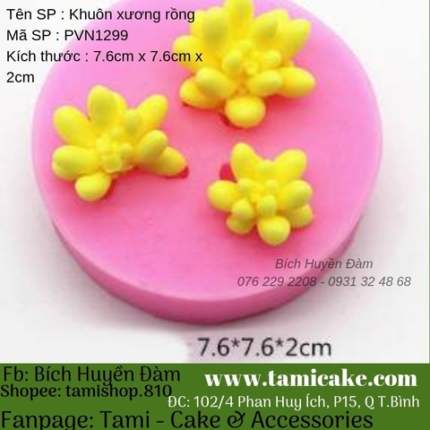 Khuôn silicon xương rồng PVN1299