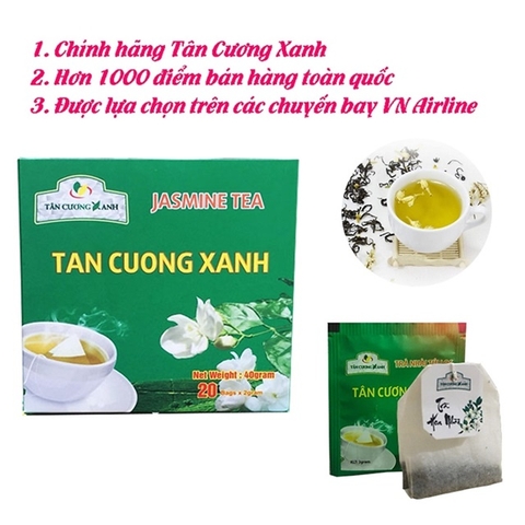 Trà Nhài Túi Lọc Tân Cương Xanh – Trà lài túi lọc thượng hạng, gói nhỏ tiện pha chế