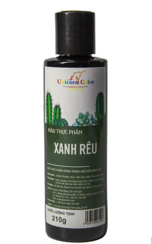 Màu thực phẩm siro Unicorn- XANH RÊU