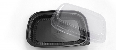 Set 10 hộp nhựa đen, nắp trong ht203 đựng bánh ngọt, cơm, sushi, thực phẩm