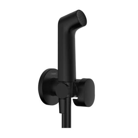 Vòi xịt vệ sinh nhập khẩu Đức Hansgrohe Bidette với EcoSmart, màu đen mờ | 29230670