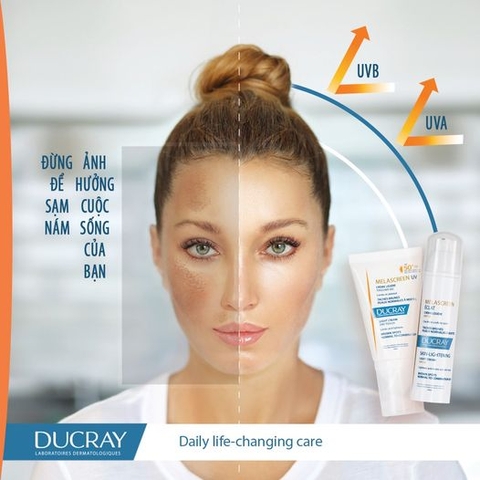 Bộ đôi chống nắng và dưỡng trắng cực đỉnh Ducray Melascreen