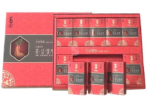Hồng sâm 6 năm tuổi thái lát, tẩm mật ong Sobaek Korea (Hộp 10 gói x 20g)