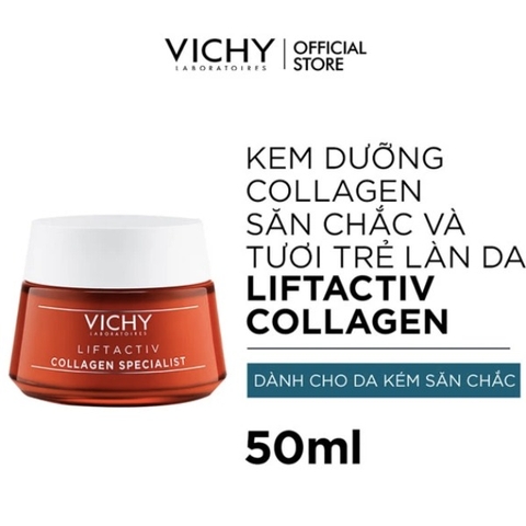 Kem dưỡng trắng, giảm nhăn ban ngày Vichy Liftactiv Collagen Specialist 50ml