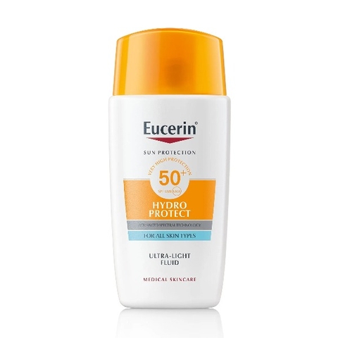 Chống nắng dạng sữa cho da nhạy cảm Eucerin Hydro Protect Ultra Light SPF50+ 50ml