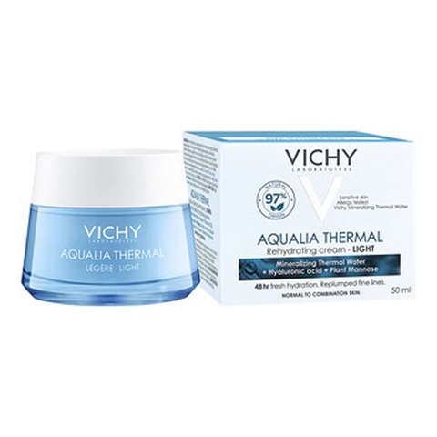 Kem dưỡng ẩm, giữ nước Vichy cho da thường, da khô Aqualia Thermal Light Cream 50ml