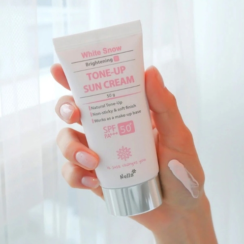 Chống nắng trắng da, nâng tone Nella White Snow Brightenning Tone-up Suncream