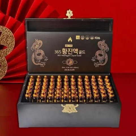 Tinh Chất Đông Trùng Hạ Thảo 365 Hwangjin Liquid Gold (Hộp gỗ 60 ống x 20ml)