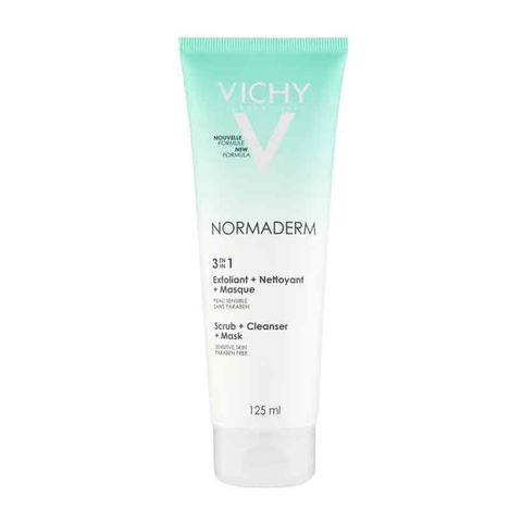 Tẩy tế bào chết dạng hạt 3 tác động Normaderm 3 In 1 Scrub Vichy 125ml