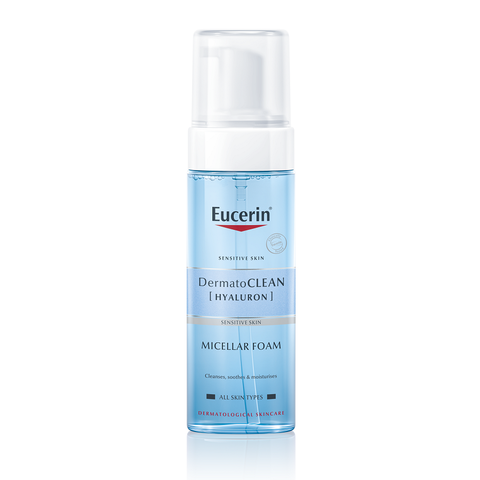 Bọt tẩy trang, rửa mặt Eucerin DermatoClean Hyaluron Micellar Foam 150ml