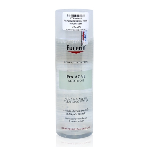 Nước tẩy trang cho da dầu mụn Eucerin Pro Acne make up cleansing water 200ml