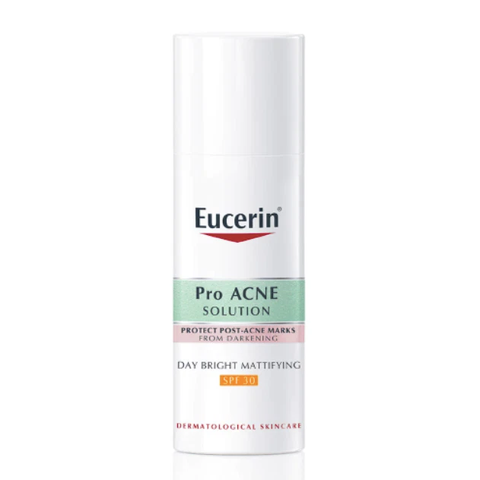 Kem dưỡng sáng cho da nhờn mụn Eucerin Pro Acne Day Bright Mattifying SPF30