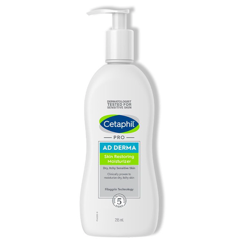 Sữa dưỡng toàn thân cho da chàm, khô ngứa Cetaphil PRO AD DERMA Skin Restoring Moisturizer 295ml