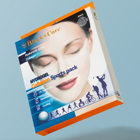 Mặt nạ chống nắng làm mát, dưỡng da cho người chơi thể thao UV Hydrogel Collagen Protection Sports Pack BlocknCare