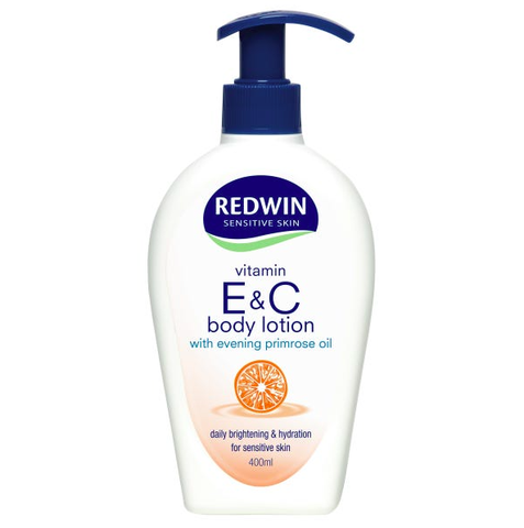 Lotion dưỡng thể giúp làm ẩm và trắng da Redwin Vitamin E & C Body Lotion 400ml