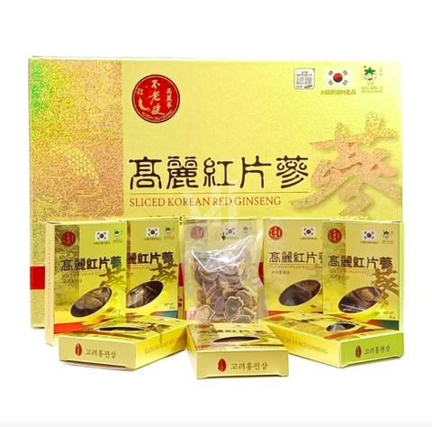 Hồng Sâm Củ Khô Thái Lát Daedong Hàn Quốc Hộp 20 gói x 10gr