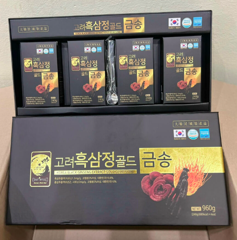 Cao Hắc Sâm Linh Chi Đông Trùng Hạ Thảo GeumSan Ginseng Hàn Quốc (Hộp 4 lọ)