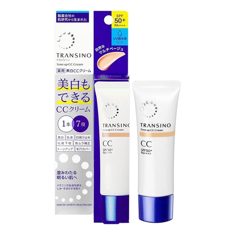 Kem chống nắng trang điểm, dưỡng trắng da Transino Tone Up CC Cream SPF50 30ml