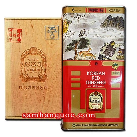 Hồng Sâm Củ khô 75g PUNGGI 3-5 củ đại