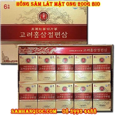 Hồng sâm lát mật ong Bio cao cấp 20gr