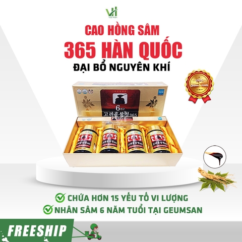 Cao Hồng Sâm 365 Hàn Quốc 6 năm tuổi 4 LỌ X 240GR