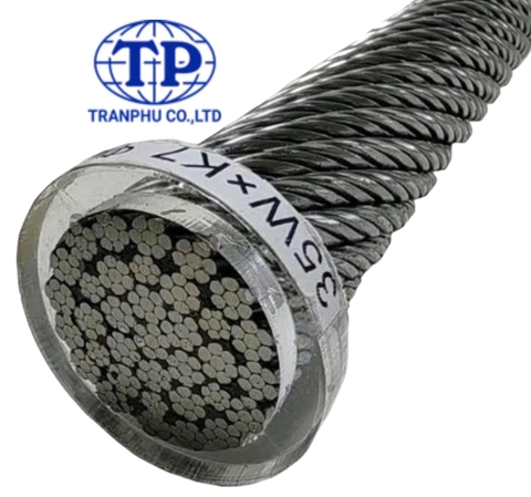Cáp thép chống xoắn 35(W) x K7