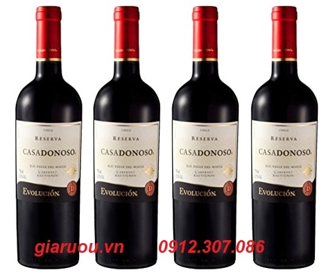 CUNG CẤP VANG CHILE CASADONOSO EVOLUCION RESERVA CABERNET SAUVIGNON CUNG CẤP VANG CHILE CASADONOSO EVOLUCION RESERVA CABERNET SAUVIGNON