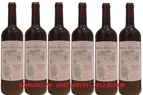 PHÂN PHỐI GIÁ RẺ VANG PHÁP CHATEAU BARRAIL BELLEGRAVE SAINT EMILION GRAND CRU PHÂN PHỐI GIÁ RẺ VANG PHÁP CHATEAU BARRAIL BELLEGRAVE SAINT EMILION GRAND CRU