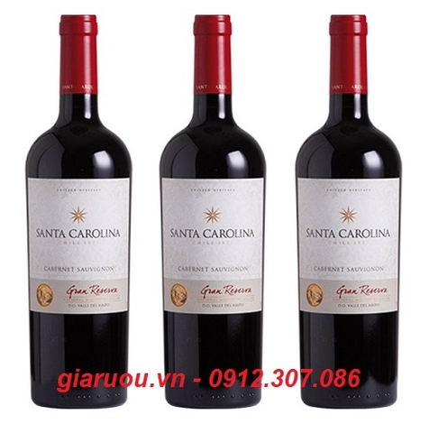 VANG CHILE SANTA CAROLINA GRAN RESERVA CABERNET SAUVIGNON GIÁ RẺ NHẤT VANG CHILE SANTA CAROLINA GRAN RESERVA CABERNET SAUVIGNON GIÁ RẺ NHẤT