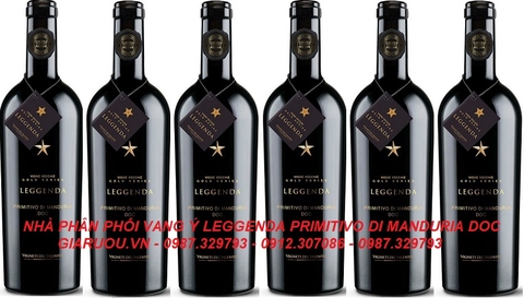 NHÀ PHÂN PHỐI VANG Ý LEGGENDA PRIMITIVO DI MANDURIA GIÁ CỰC RẺ NHÀ PHÂN PHỐI VANG Ý LEGGENDA PRIMITIVO DI MANDURIA GIÁ CỰC RẺ