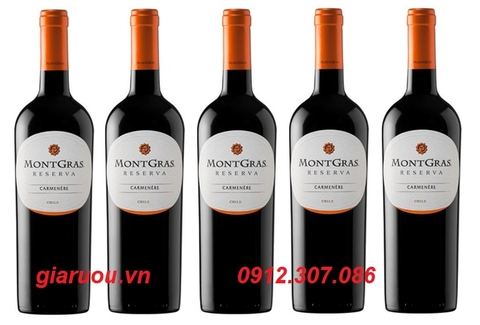 BÁN VANG CHILE MONTGRAS RESERVA CARMENERE CHÍNH HÃNG GIÁ RẺ NHẤT