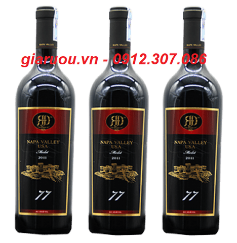 RƯỢU VANG MỸ NAPA VALLEY 77 MERLOT UỐNG NGON GIÁ TỐT NHẤT RƯỢU VANG MỸ NAPA VALLEY 77 MERLOT UỐNG NGON GIÁ TỐT NHẤT