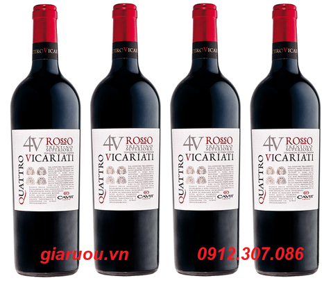 VANG Ý QUATTRO 4V VICARIATI ROSSO ĐƯỢC ƯA CHUỘNG NHẤT GIÁ TỐT NHẤT VANG Ý QUATTRO 4V VICARIATI ROSSO ĐƯỢC ƯA CHUỘNG NHẤT GIÁ TỐT NHẤT